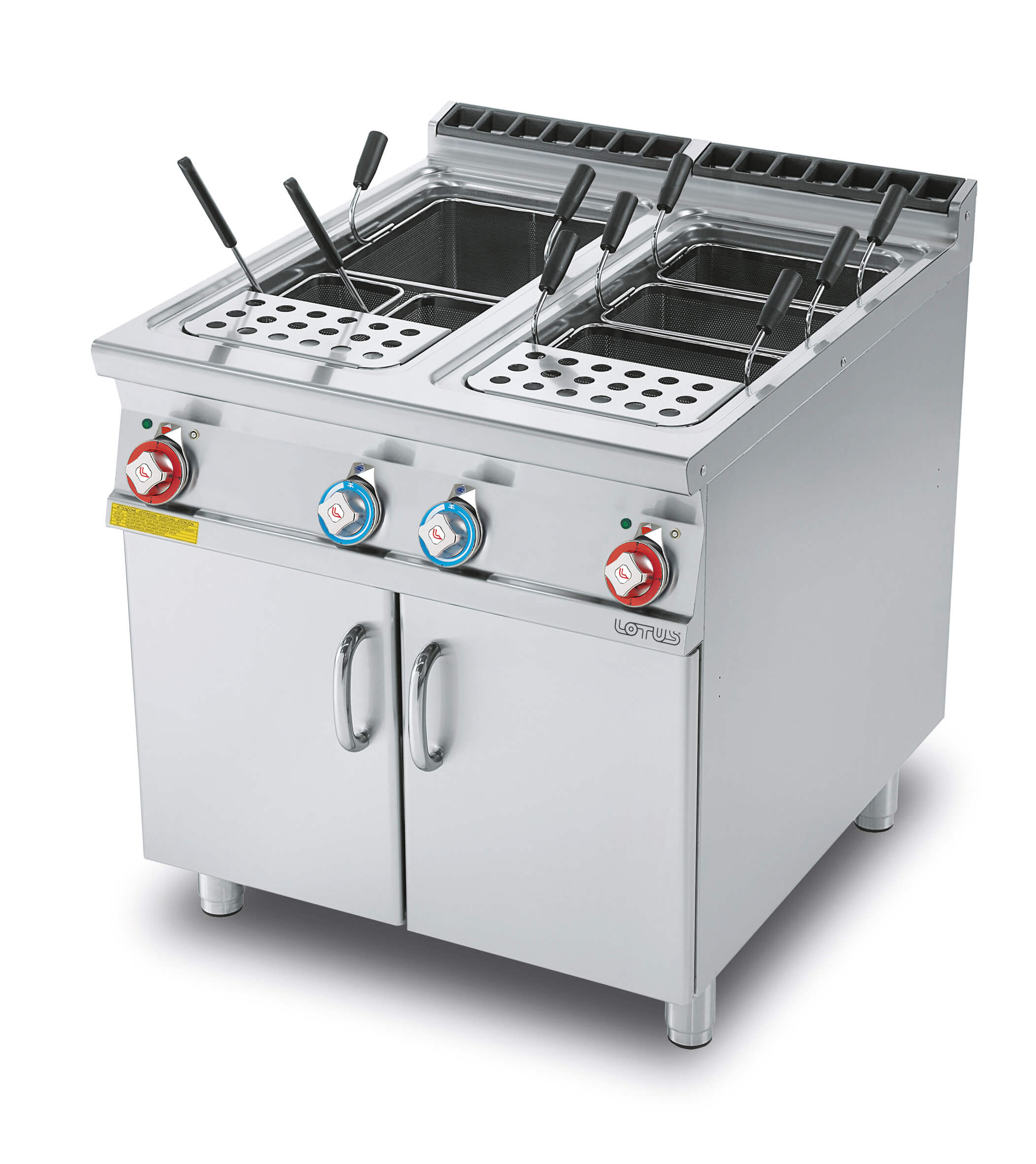 Cuocipasta elettrico - vasca doppia 40 + 40 Litri - Noleggio attrezzature  per cucine professionali - Inox Rent